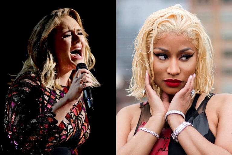 Adele mahnit fansat duke interpretuar rep “Monster” të N.Minaj