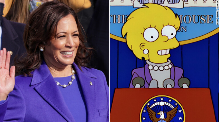 Veshja e Harris ditën e inaugurimit e parashikuar nga “The Simpsons”?