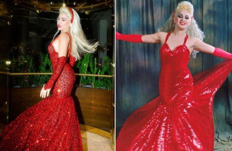 Elvana rikrijoi look-un e saj ikonik, reagon Gili: E bukura me fustanin e xixëllonjës