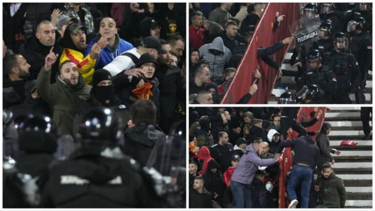 “Shqiptari, shqiptari”, tension në Beograd, malazezët përplasen me policinë (VIDEO)