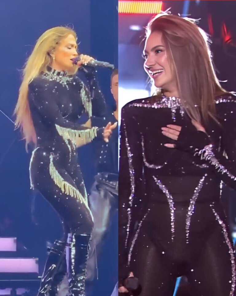Jennifer Lopez vesh të njëjtin fustan si Elvana Gjata.